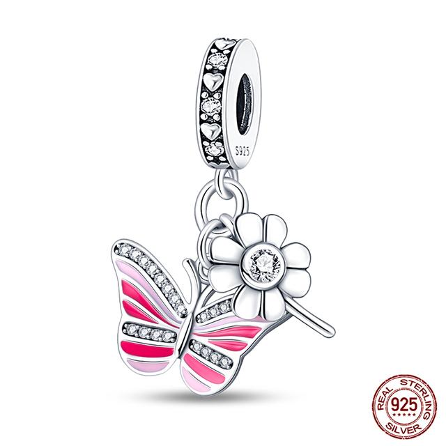 2023 модные весенние счастливые четырехлистные клеверные серии из стерлингового серебра 925 пробы, подвески, бусины, подходят для модного браслета 925, ювелирные изделия своими руками