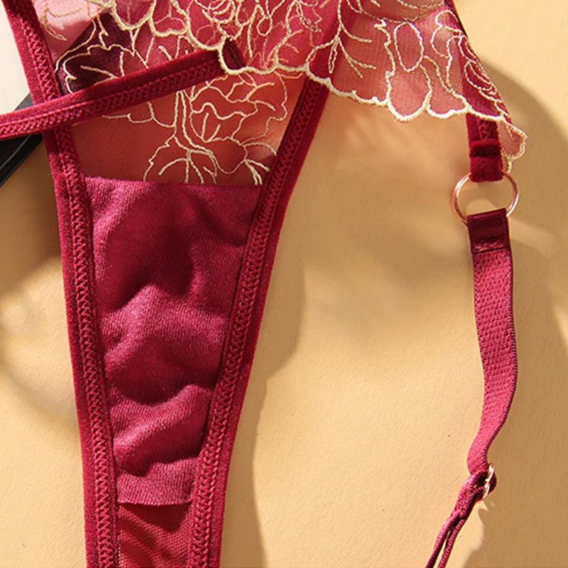 Dulasi Модные брюки-стринги с вырезом на талии и изысканной вышивкой, регулируемый пояс для женского нижнего белья 2271