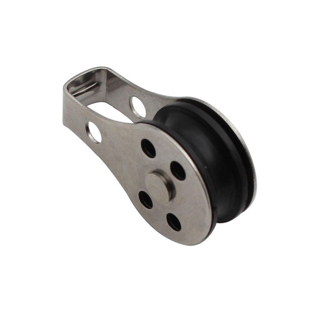 M25 Single Pulley Block(25mm) Stainless Steel Hanging Wire Pulley Roller Swivel Lifting Wire Rope Cable Towing Wheel