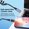 Charging Cord Spring Retractable Design 480Mbps High Speed PD100W Intelligent Display Fast Charging Data Cable