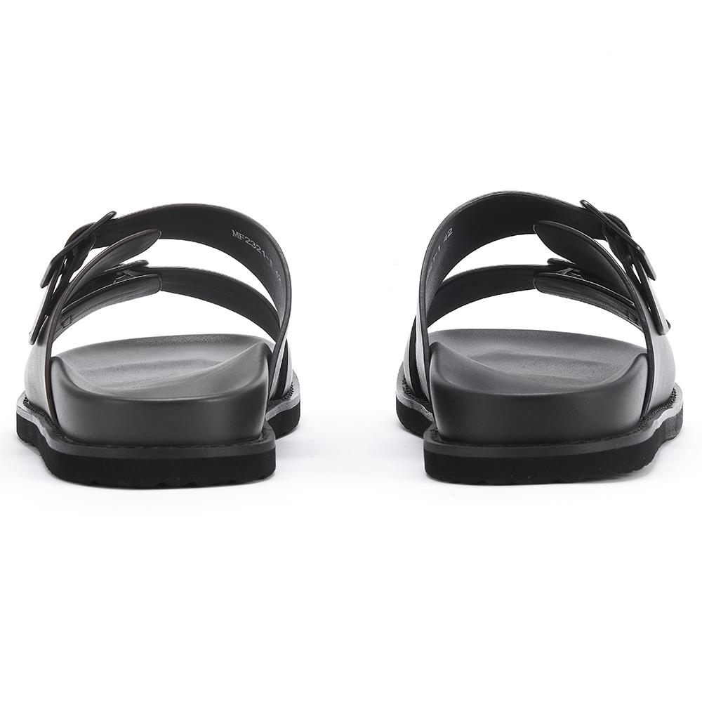 Fashion Trendy Genuine Leather Sandals Comfortable Non-slip Slippers Top Layer Cowhide Vamp EVA Outsole Comfortable Mens Casual Shoes