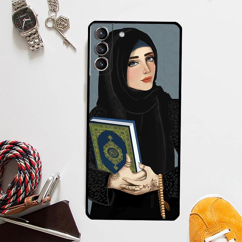 Исламский мусульманский чехол для девочек-хиджаби для Samsung Galaxy S24 S23 S22 Ultra Note 20 10 S8 S9 S10 Plus S20 FE S21 FE