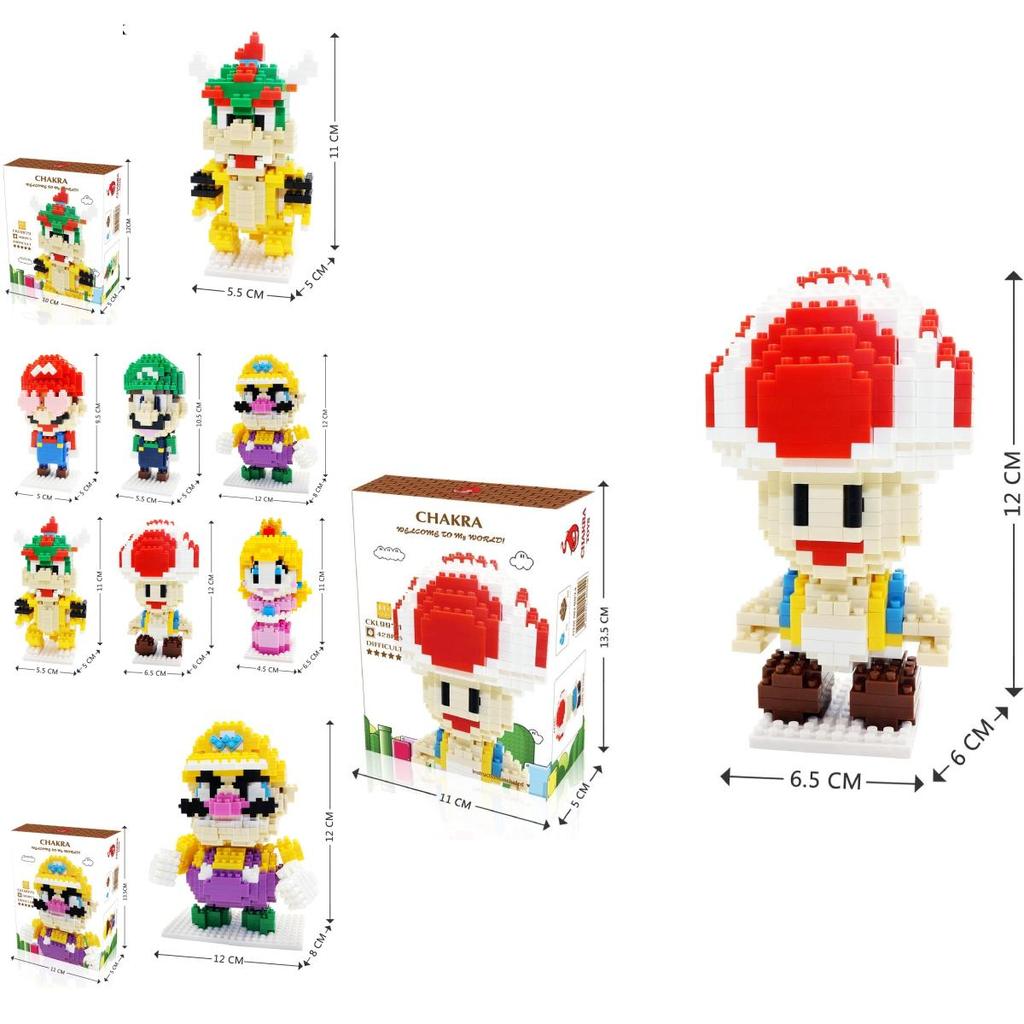 Пластиковая головоломка Super Mario Bros для детей, развивающий конструктор, подарок