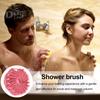 Силиконовая щетка для ванны, отшелушивающая щетка для чувствительной кожи, с массажными колоннами и нескользящей ручкой, щетка для тела
