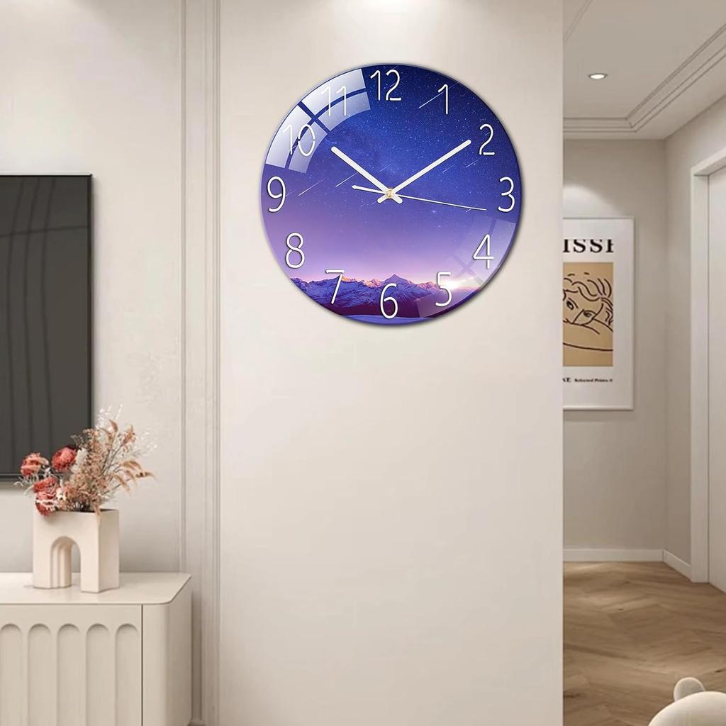 Цифровые настенные часы с низким уровнем шума, 30 см/12 дюймов Метеор Настенные часы Кварцевые часы Тихие бесшумные простые часы для домашнего декора Детская комната