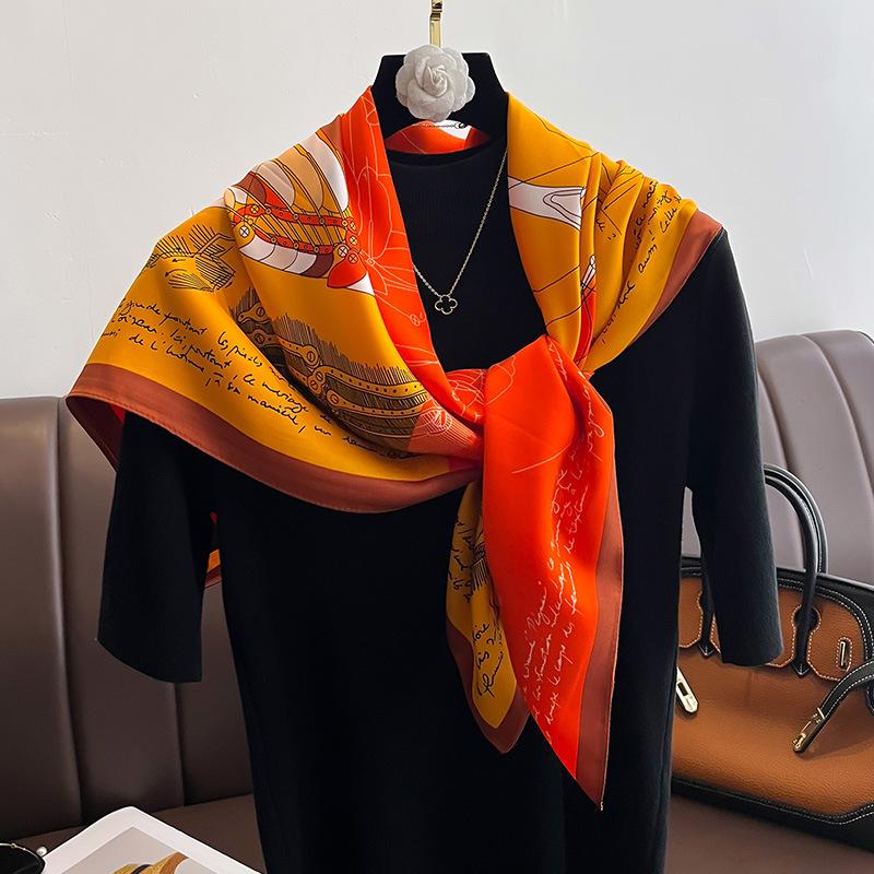 New Silk Scarf Spring and Autumn Summer Fashionable Scarf Versatile Professional Scarf