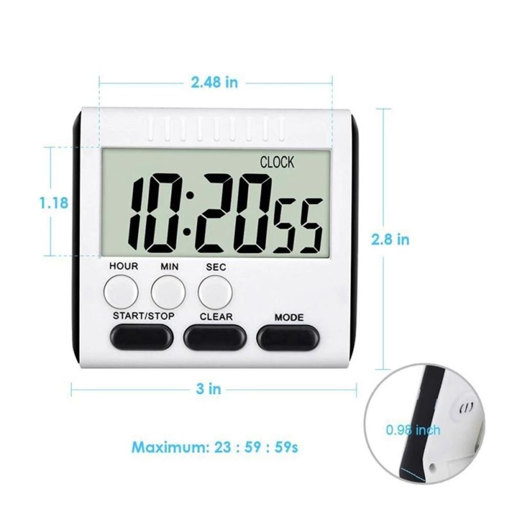 Magnetic Kitchen LCD Digital Kitchen Timer 1PCS 24 Hours 60x28mm Alarm BlACK Count Up Down Clock Large Hot New