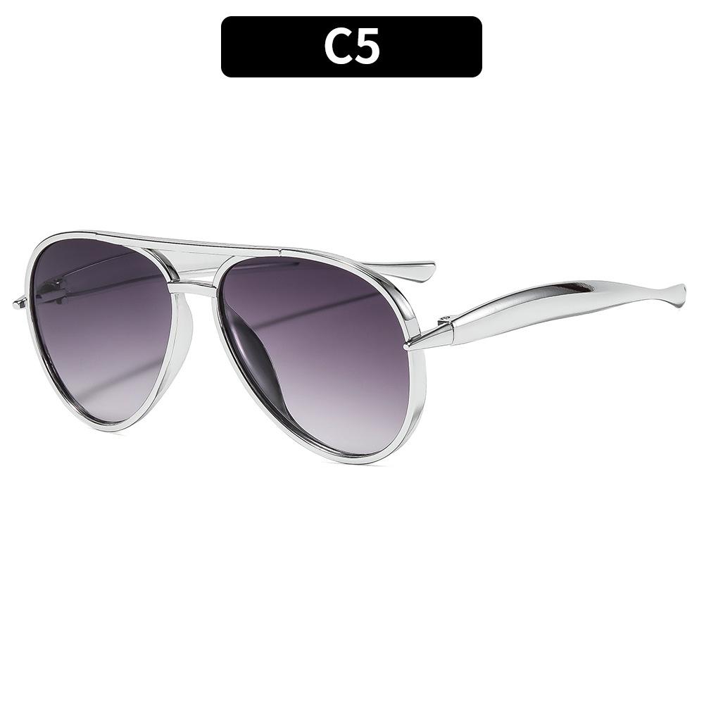 2025 Classic Oversized Oval Full Frames UV400 Beach Accessories Metal Frames Luxury Sunglasses Women Men