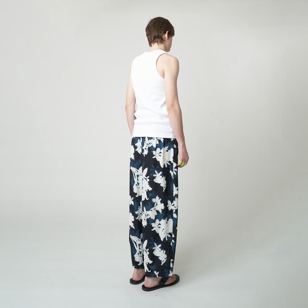 ATHPLATFORM Au51Pt07 Floral Wide Pants_Black