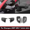 Для Changan UNIT UNI-T 21 22 23 2024 ABS Карбоновое волокно Наружное зеркало заднего вида Боковое зеркало Заднее зеркало Накладки
