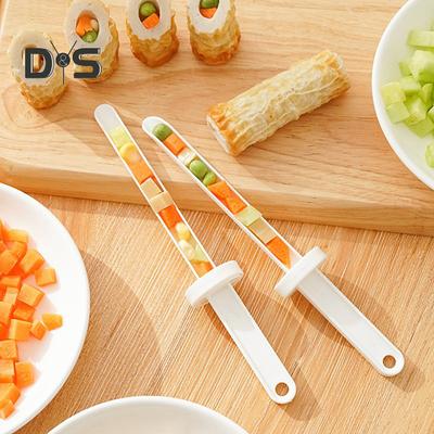 Инструмент для начинки еды, эргономичная ручка, колбаса, овощная начинка с подвижной перегородкой, дизайн канавки, кухонный гаджет