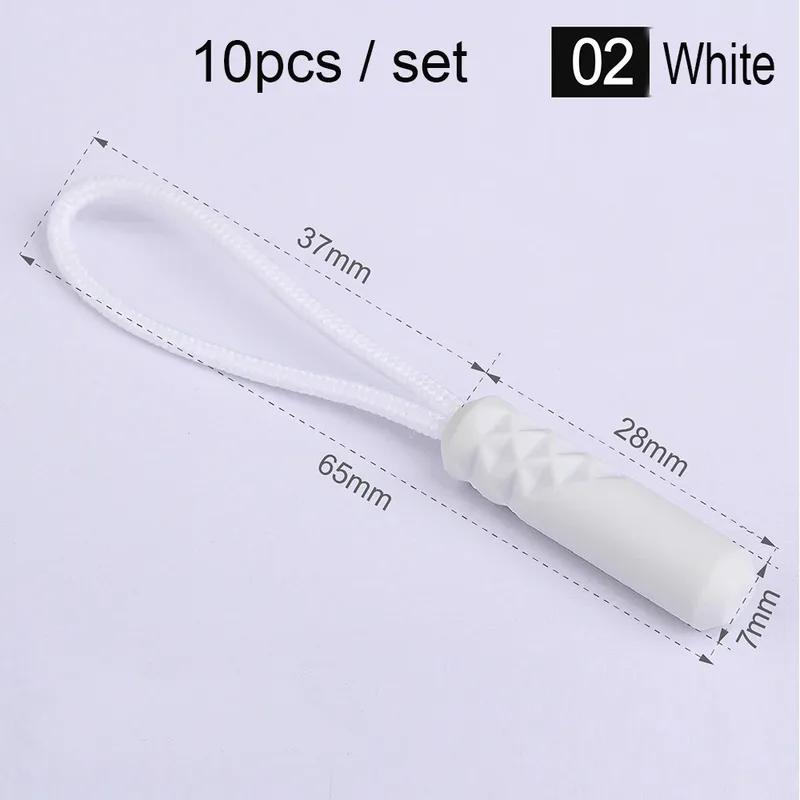 10 Pcs/set 10 Color Zippers Pull Puller End Fit Rope Tag Replacement Clip Broken Buckle Fixer Suitcase Tent Backpack Zipper Cord