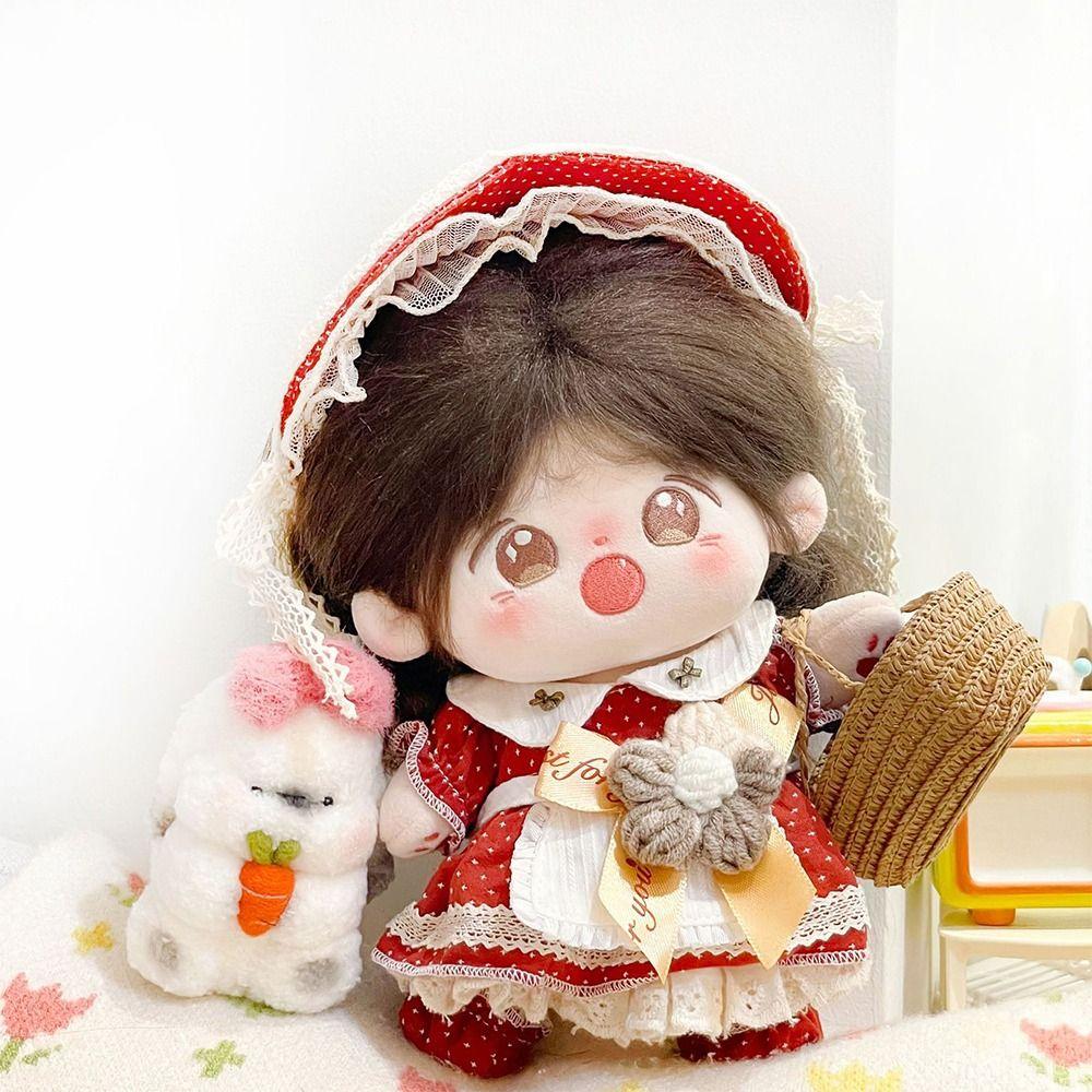 Аксессуары для кукол Кукольная одежда Разноцветная миниатюрная шапочка Платье Костюм Хлопковая мягкая кукла