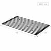 Yamazaki Tower Folding Dish Drainer, Small, Black, Approx. W26 x D42 x H0.8cm, Rolls Up for Slim Storage, 7838