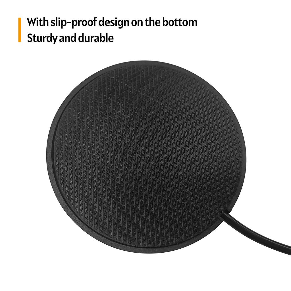 Настольный конденсаторный USB-микрофон Всенаправленный микрофон на 360 градусов с кабелем длиной 2 м, штекером типа C для