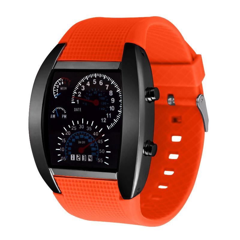 Airplane Led Sports Watch With Calendar And Night Glow For Men Active Lifestyle