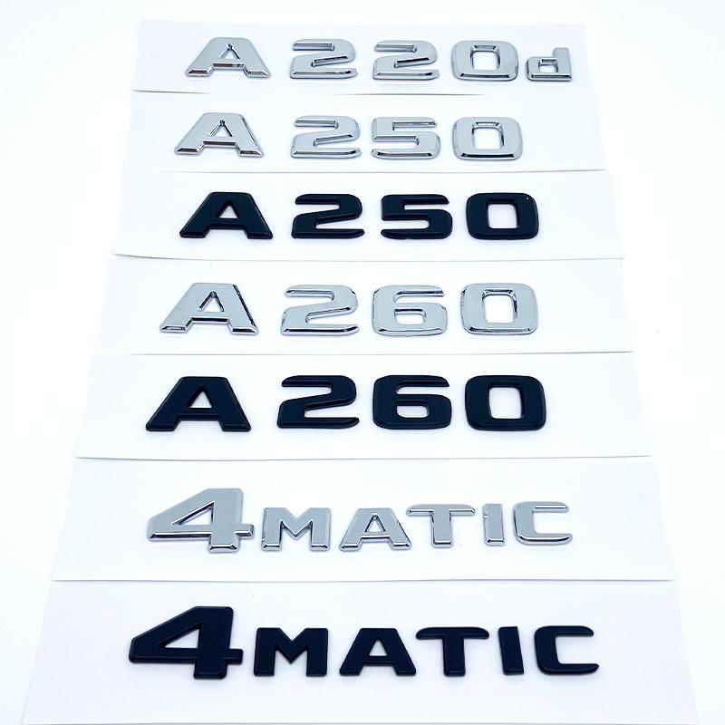 3D буквы A180 A200 A220 A250 A260 A180d A220d 4Matic ABS эмблема для Mercedes Benz A автомобиль багажник задний логотип наклейка
