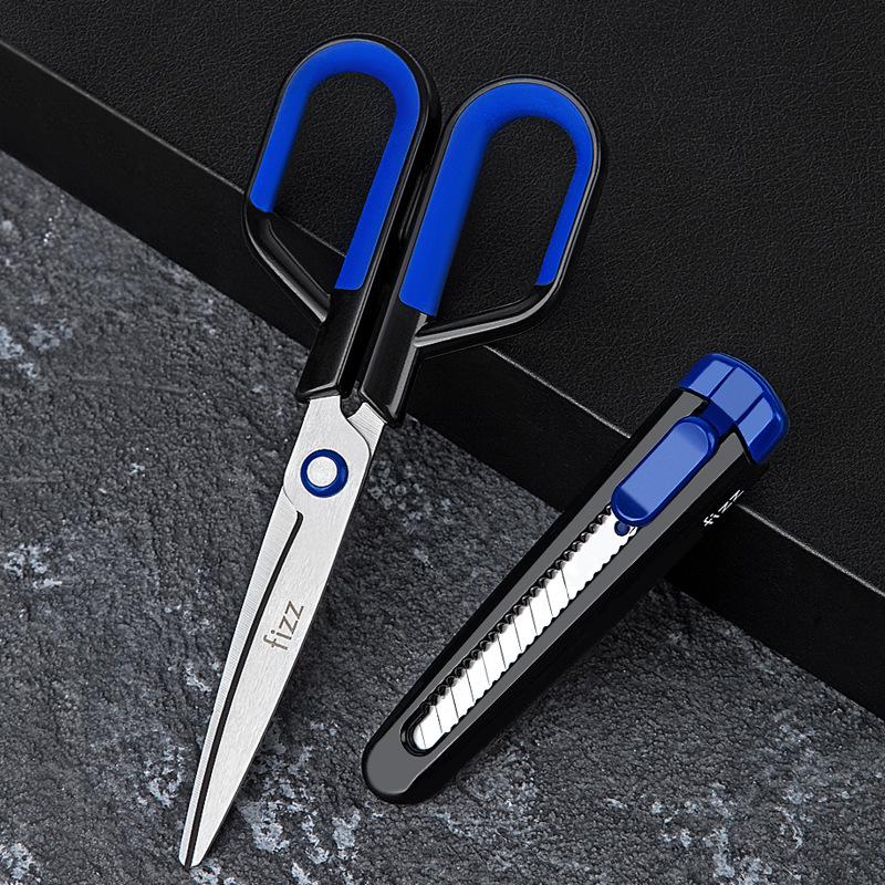 High-Precision 2 in 1 Scissors Featuring an Integrated Cutter Blade for DIY Projects