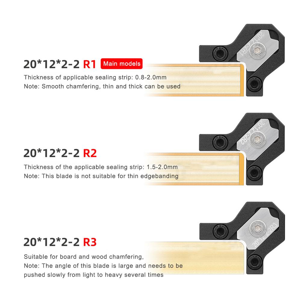 Кромкообрезной станок с угловым лезвием, дуговой триммер, тонкая работа, профессиональный, простой в эксплуатации, аксессуары для деревообработки R1+R2+R3