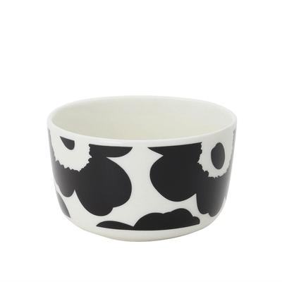 Marimekko Глубокий черный и 071066 190 Миска 9,5 см, UNIKKO, Белый, [Б/У]