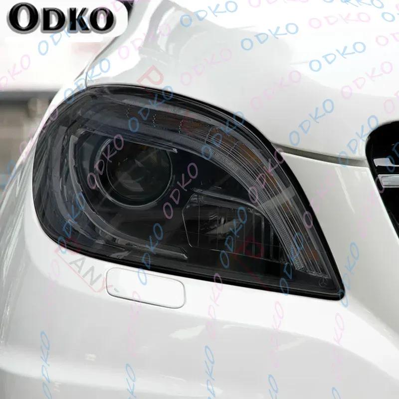 Для Mercedes Benz ML Class W166 2012-2015 ML320 ML350 63 Автомобильная Защитная Пленка для Фары Прозрачная Черная TPU Наклейка