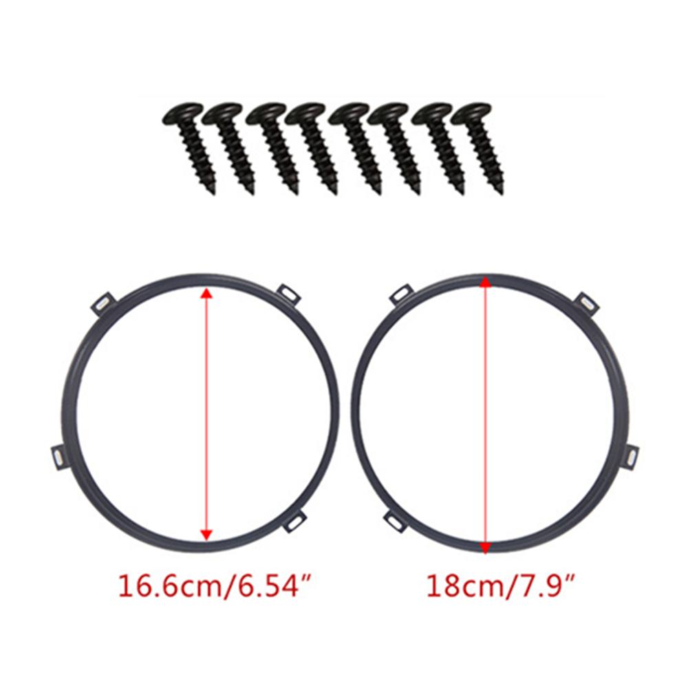 2 шт. 7-дюймовое монтажное кольцо для фары, черное, круглое, для Jeep Wrangler JK 2007-18