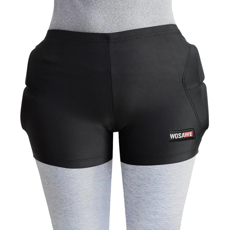 WOSAWE EVA Pad Snowboard Hip Padded Shorts Kids Adult Ski Roller Skating Hockey Riding Cycling Butt Support Bicycle Shorts