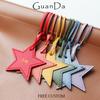Custom Name Handbag Pendant Cute Star PU Leather Fashion Accessories Wholesale Engrave Initials Travel Luggage Tag Creative Gift