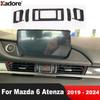 Декоративная накладка на центральный воздуховод для Mazda 6 Mazda6 Atenza - 2024 Аксессуары для интерьера из углеродного волокна