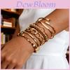 Geometric Alloy Chain Bracelets Set For Women With Electroplated Finish Perfect For Travel Gift