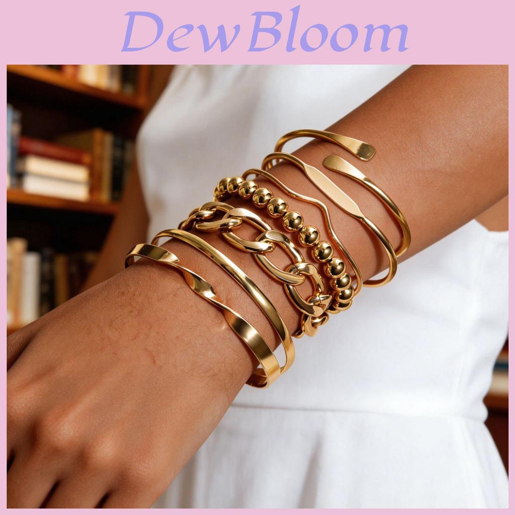 Geometric Alloy Chain Bracelets Set For Women With Electroplated Finish Perfect For Travel Gift