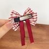 2 шт./набор Новые милые клетчатые ленточные банты Заколки для волос для маленьких девочек Ручной работы Банты Заколка-автомат Головной убор Детские аксессуары для волос