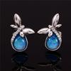 Горячая распродажа Серьги-капли воды с фиолетовыми стрекозами в европейском и американском стиле, персонализированные, универсальные и высококлассные