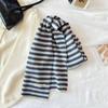 Вязаный полосатый шарф в корейском стиле, ветрозащитный женский шейный платок, вязаные шарфы Ins Y2k для девочек