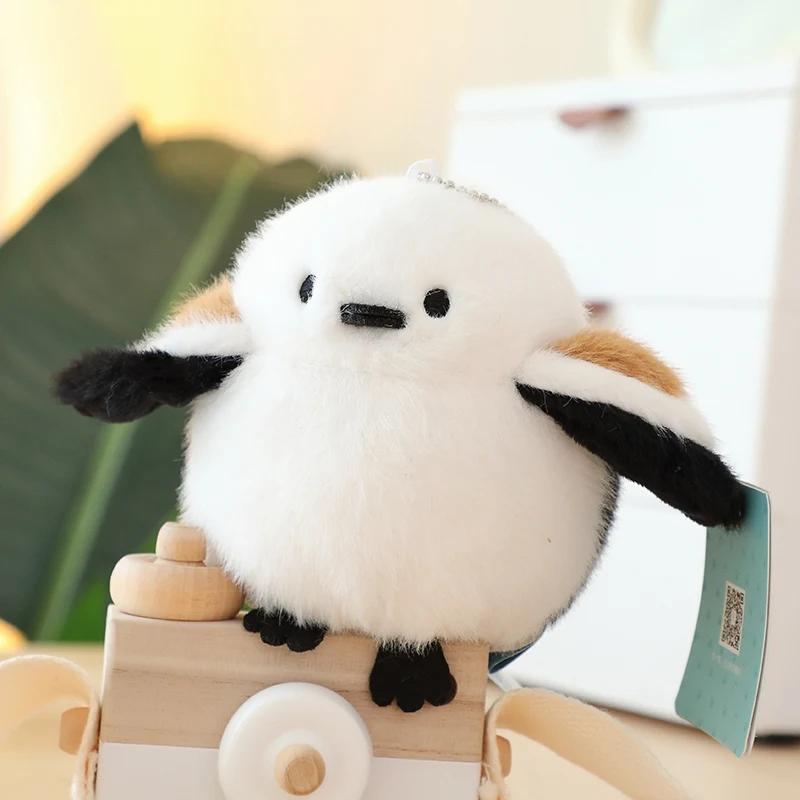 11cm Lovely Mini Bird Plush Toys Cute Simulated Kiwi Parrot Tit Bird Doll Cute Lifelike Bird Sparrow Bag Pendant Xmas Gifts Girl