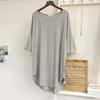 Women's Modal Irregular Short-Sleeve Tunic - Lightweight, Loose Fit for Spring/Summer, with Sun Protection