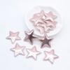50Pcs 30mm Padded PU Leather Star Appliques for Clothes Hat Sewing Patches DIY Baby Headdress Hair Clips Bow Decor Accessories