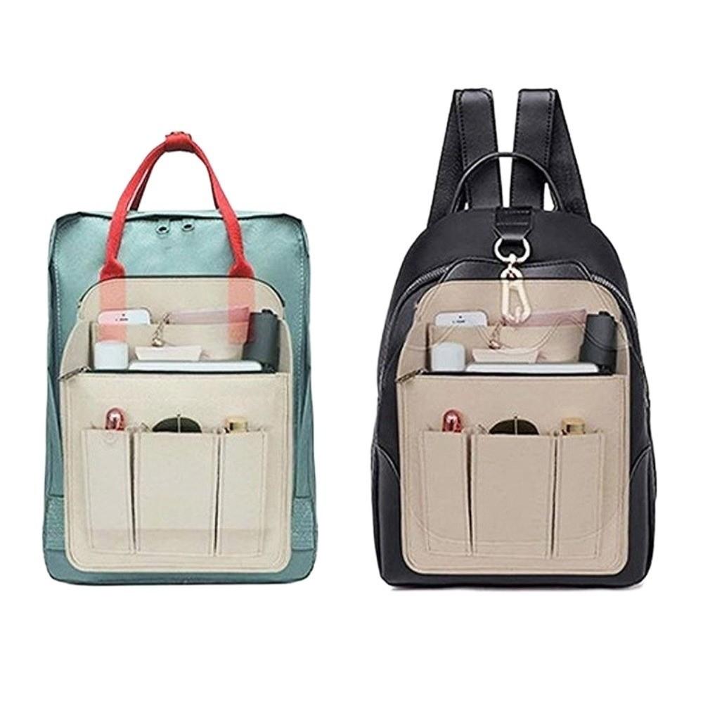 Multi-Pocket Backpack Organizer Insert Multi layer Storage Bag Portable Rucksack Insert  Unisex