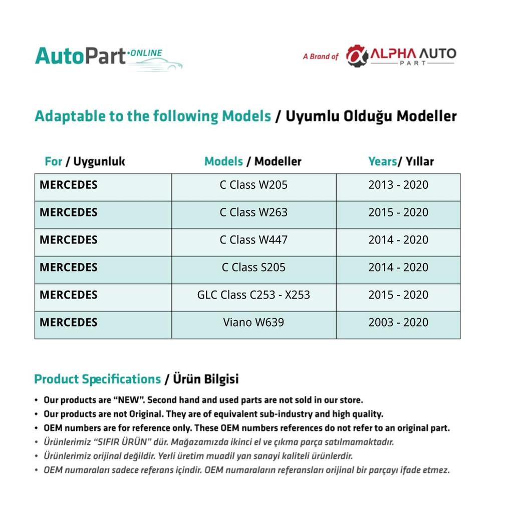 2 Pcs, Window Switch Button Cover ( Front Left Door) For Mercedes C Class W205,W