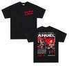 Rapper ANUEL AA Real Hastala Muerte Tour 2025 new Album T Shirt Unisex Retro Hip Hop Fashion Cotton Short Sleeve Tshirt Streetwear