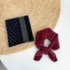 Retro Versatile Elegant Business Wool Square Scarf Thin Neck Warm Small Necktie Women Small Scarves