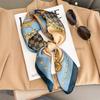 Luxury new print silk scarf women versatile 70 neckerchief thin retro outdoor scarf bandana square scarf