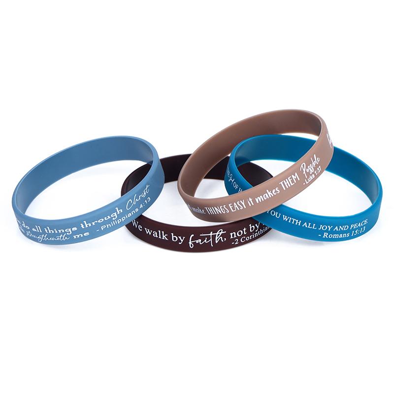 36 шт. религиозные силиконовые браслеты, оптовые библейские резиновые браслеты, красочные вдохновляющие христианские силиконовые браслеты