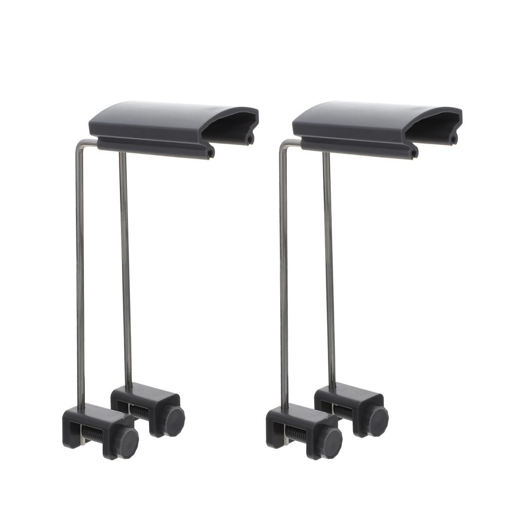 2 Pcs Aquarium Fish Tank Light Bracket Bulb Bulbs Black LED Stand Plastic Clamp Accessories