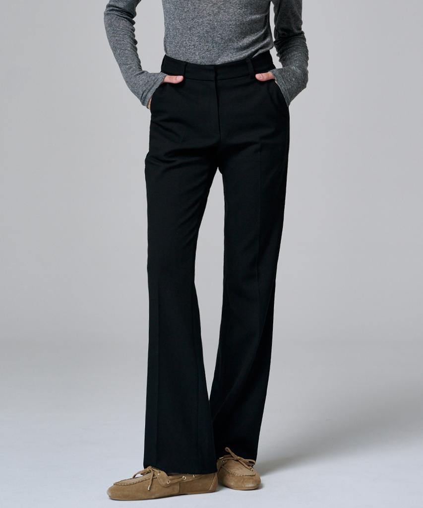 MALOUPE 2131 Stretch Slim Bootcut Pants (Black)
