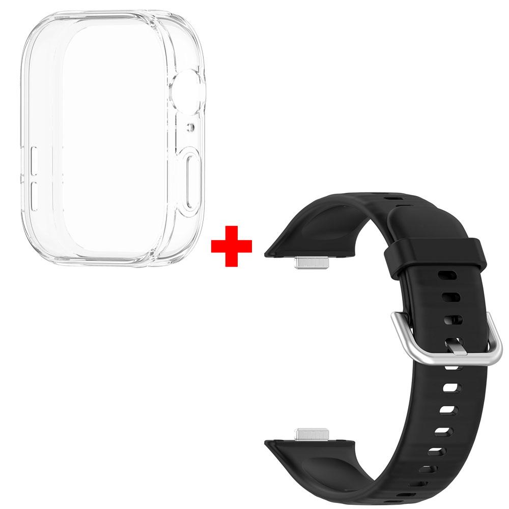 Силиконовый ремешок для часов + чехол для Huawei Watch Fit 3 Ремешок Сменный браслет Ремешок для Huawei Watch Fit3 с чехлом Защитная пленка для экрана