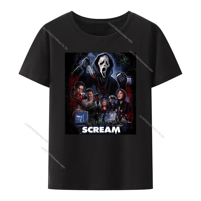 Horror Movie Printed T-shirts Fashion Harajuku Style High Street Short Sleeve Summer Unisex's Pure Cotton Top Casual Unisex's Clothing