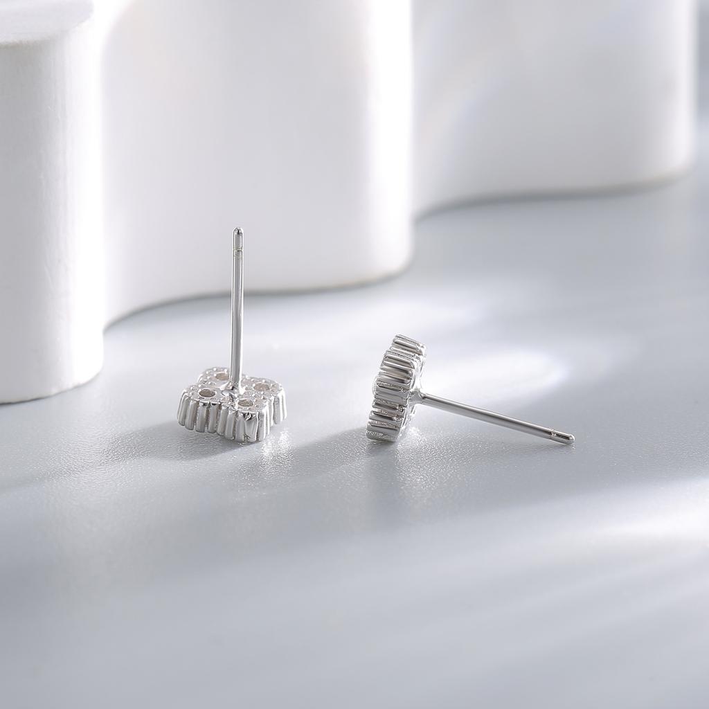 Серьги-клеверы из серебра 925 пробы, женские легкие роскошные серьги с бриллиантами, серебряные украшения Meilong