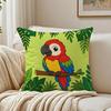 Cartoon Animal Zoo Hold Pillow Case Breathable Organic Short Plush Cushion Covers WrinkleResistant Soft Durable