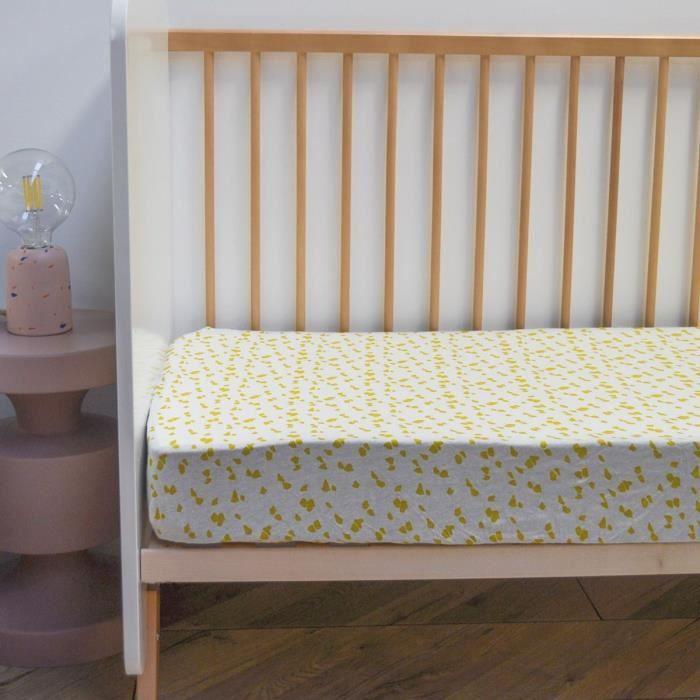 Drap housse jersey - DOMIVA - Savane - 70 x 140 cm - Coton extensible - oeKO-TEX